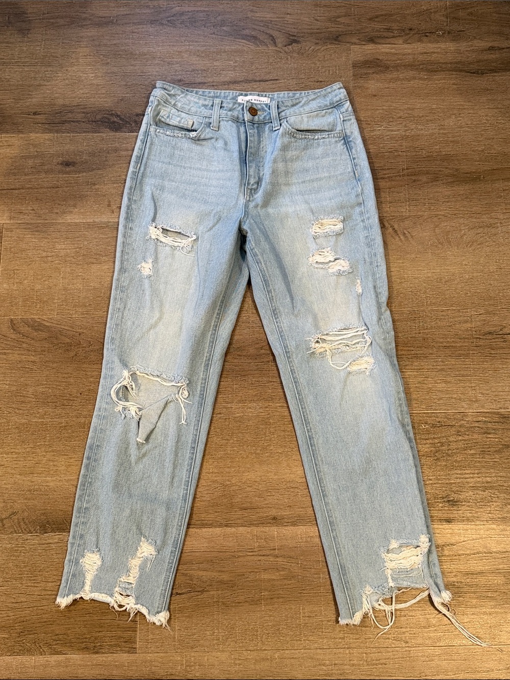 Flying Monkey Distressed Cropped Jeans